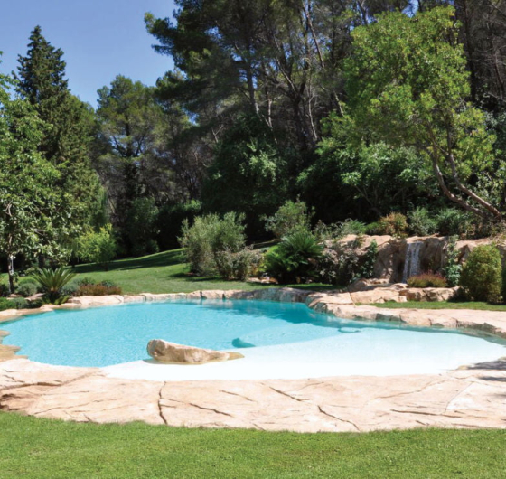 Une fabuleuse piscine paysagée à débordement